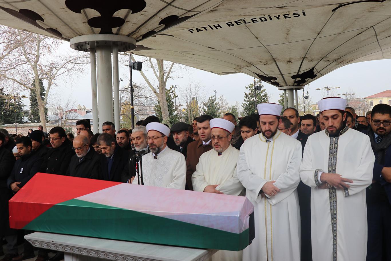 Filistinli Başkonsolosun cenaze namazı Fatih Camii'nde kılındı